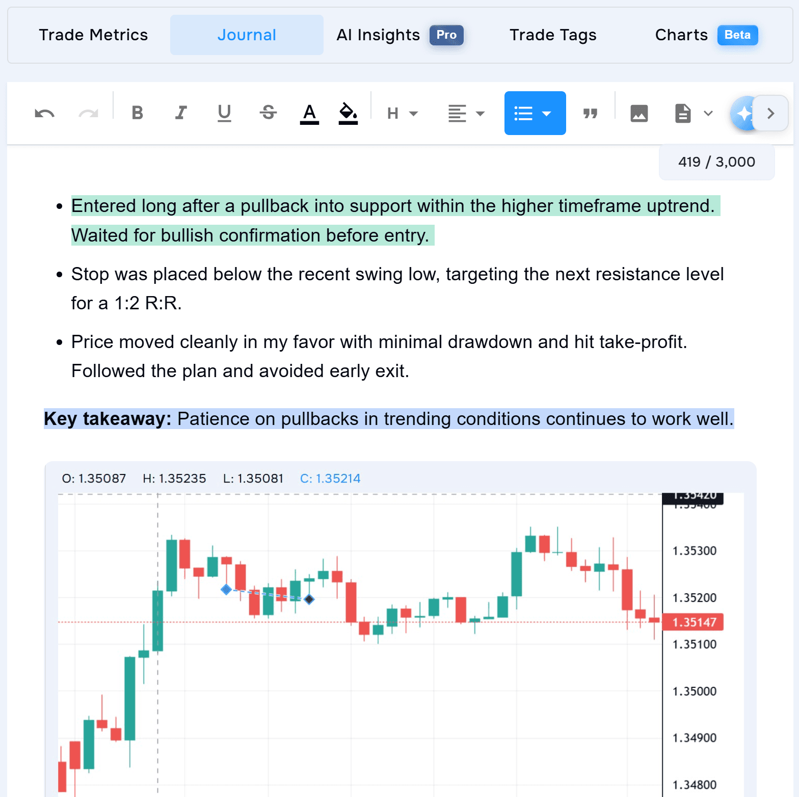 Trade Journal
