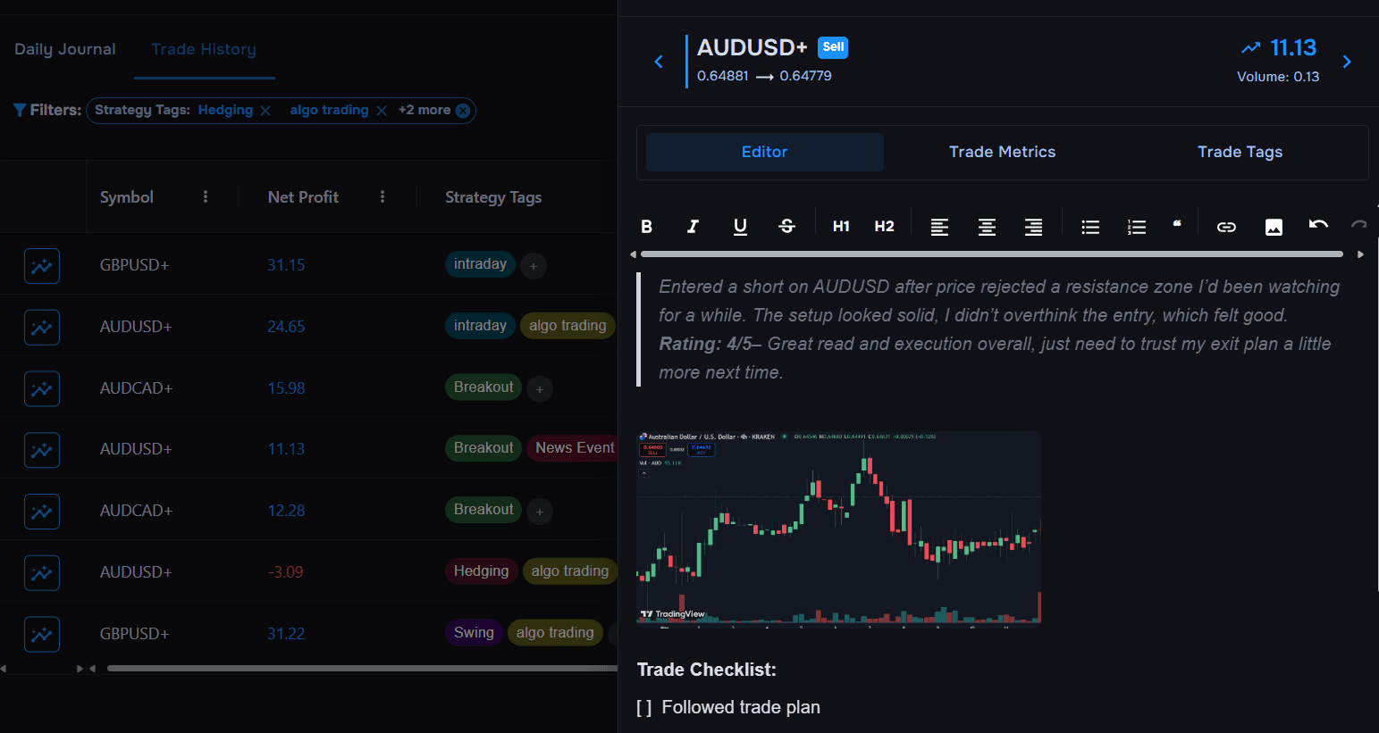 Screenshot of Journal 2.0