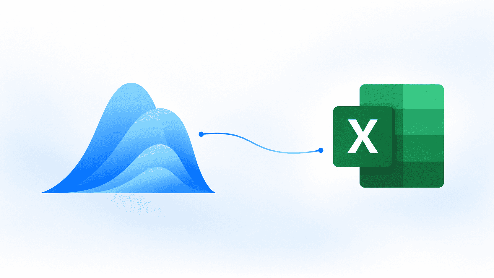 TraderWaves wave mark connected to an Excel spreadsheet icon